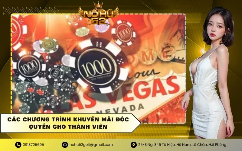 Các chương trình khuyến mãi độc quyền cho thành viên